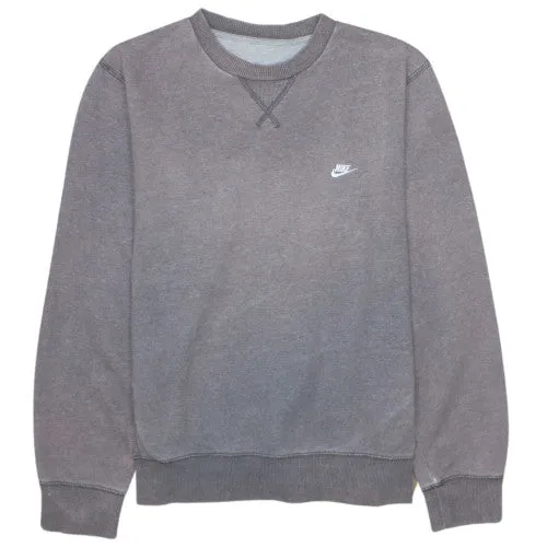 Nike Washed Grey Sweatshirt Men's Medium Embroidered Swoosh Crewneck Pullover Jumper sold by Vintage Club