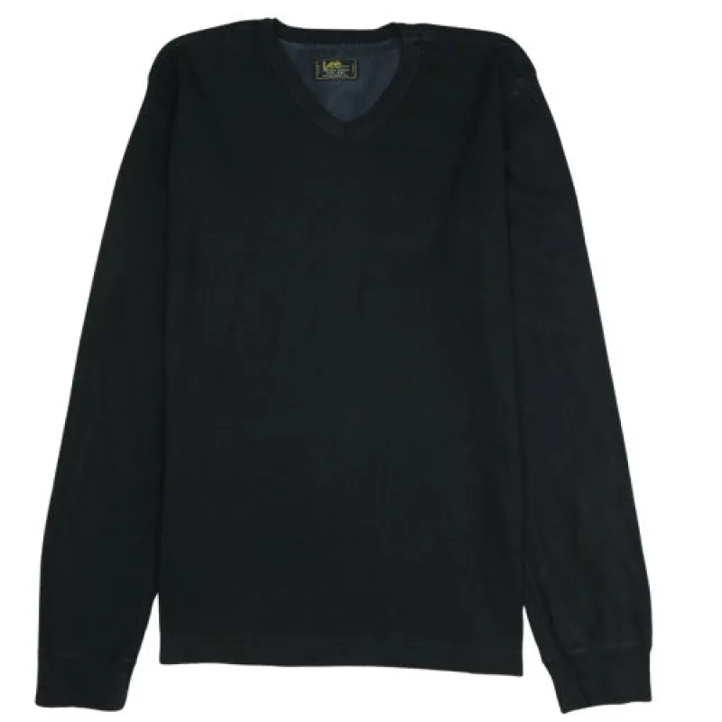 Lee Women's Black V Neck XL Sweatshirt Casual Long Sleeve Pullover made by Lee