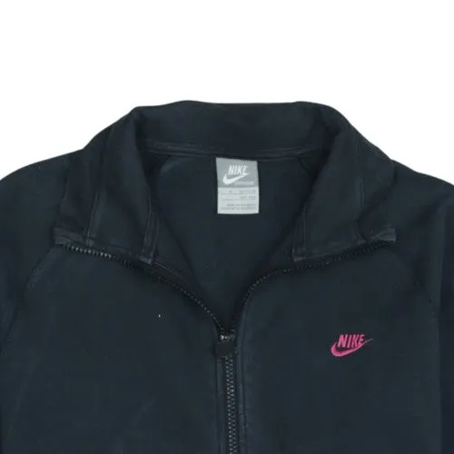 Nike 90s Women's Black Full Zip Sweatshirt XL Pink Logo Funnel Neck sold by Vintage Club product image thumbnail 3