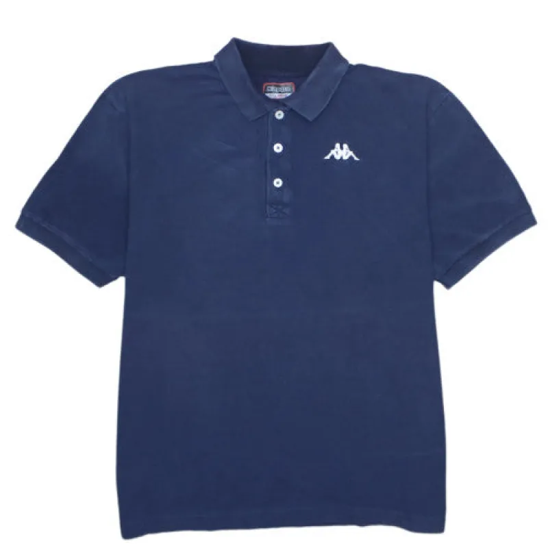 Kappa 90s Men's XXLarge Polo Shirt Navy Blue Button Casual Top sold by Vintage Club