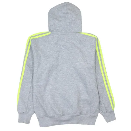 Adidas 90s Grey Neon Trefoil Pullover Hoodie Small Men's Vintage sold by Vintage Club product image thumbnail 2