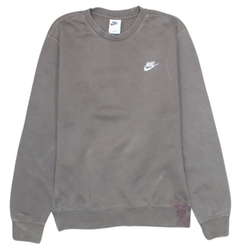 Nike 90s Brown Crewneck Sweatshirt Small Embroidered Swoosh sold by Vintage Club