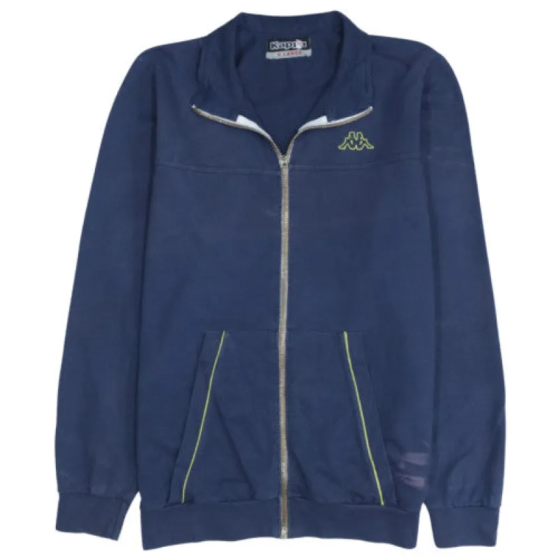 Kappa Women's 90s Navy Blue Track Top Sweatshirt XL Full Zip sold by Vintage Club