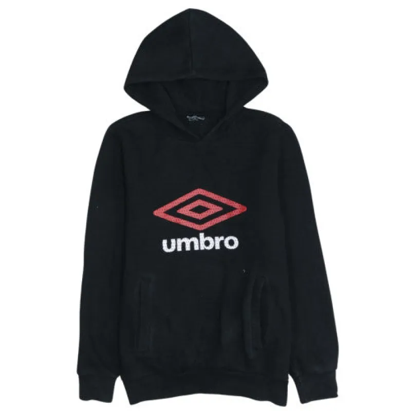 Umbro Vintage Black Spellout Hoodie Men’s XSmall Fleece Lined sold by Vintage Club