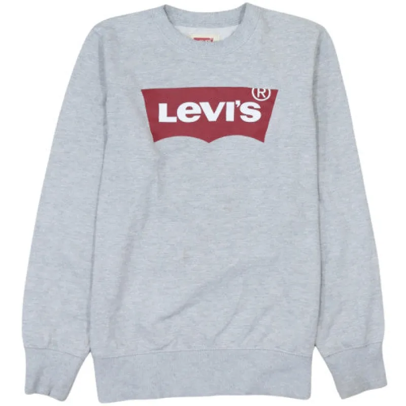 Levi's 90s Grey Crewneck Sweatshirt XS Vintage Batwing Logo Top sold by Vintage Club
