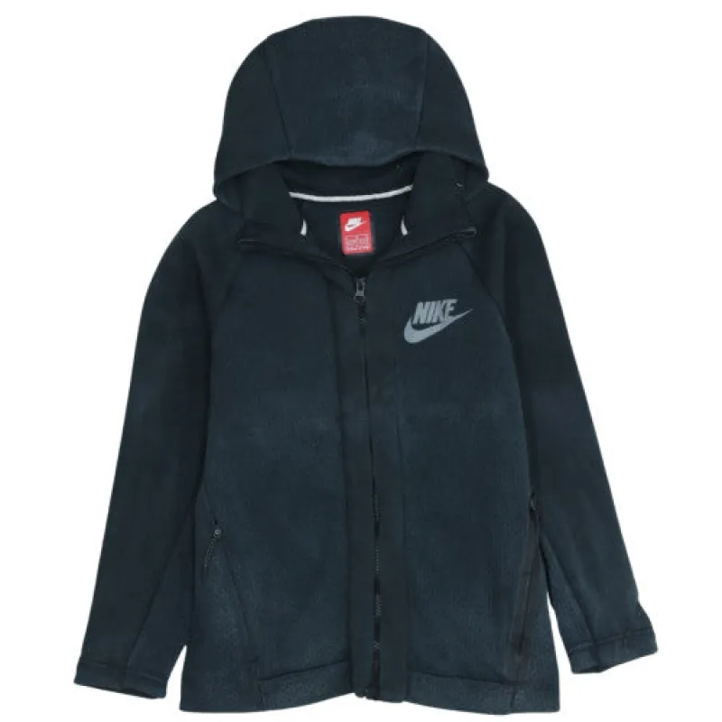 Nike 90's XLarge Black Swoosh Zip Hoodie Vintage Fleece Jacket sold by Vintage Club