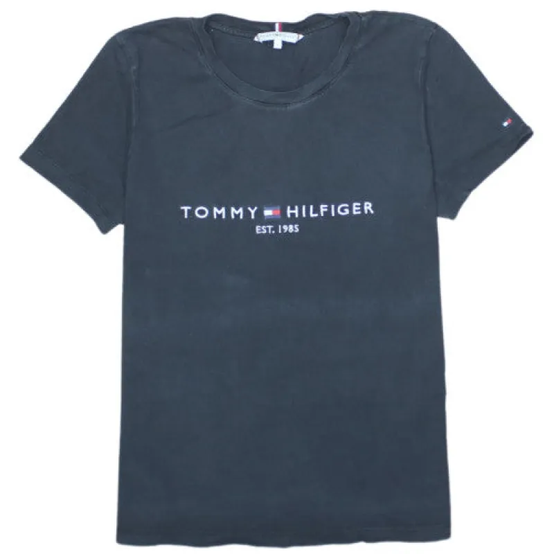 Tommy Hilfiger 90's Black Spellout Logo Short Sleeve T-Shirt Men S sold by Vintage Club