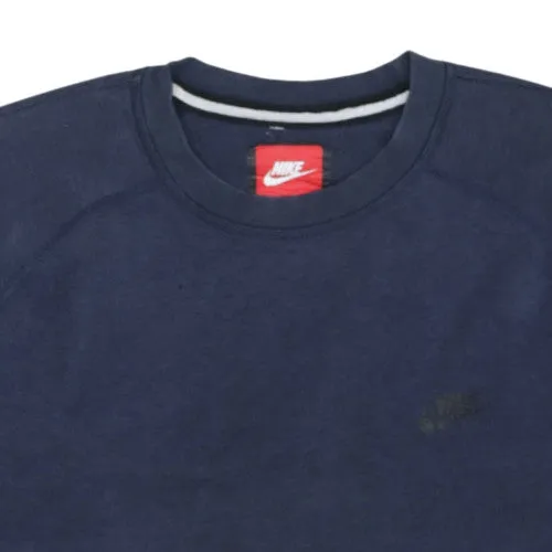 Nike Navy Blue Sweatshirt Men's Large Embroidered Chest Logo Front Pocket Pullover Jumper sold by Vintage Club product image thumbnail 3