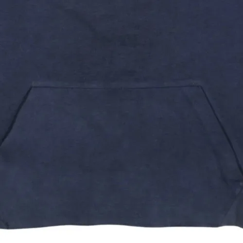 Nike Navy Blue Sweatshirt Men's Large Embroidered Chest Logo Front Pocket Pullover Jumper sold by Vintage Club product image thumbnail 4