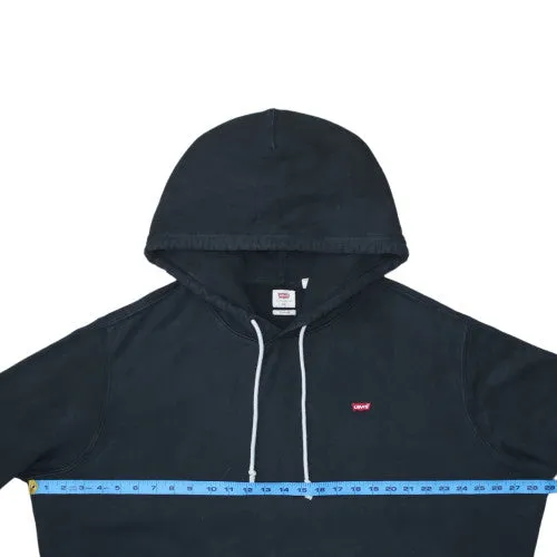 Levi's Black Hoodie Men's XXLarge Embroidered Chest Logo Drawstring Pocket Pullover Sweatshirt sold by Vintage Club product image thumbnail 5