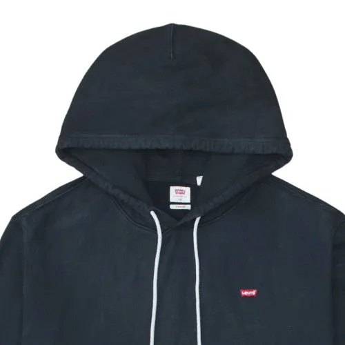 Levi's Black Hoodie Men's XXLarge Embroidered Chest Logo Drawstring Pocket Pullover Sweatshirt sold by Vintage Club product image thumbnail 3