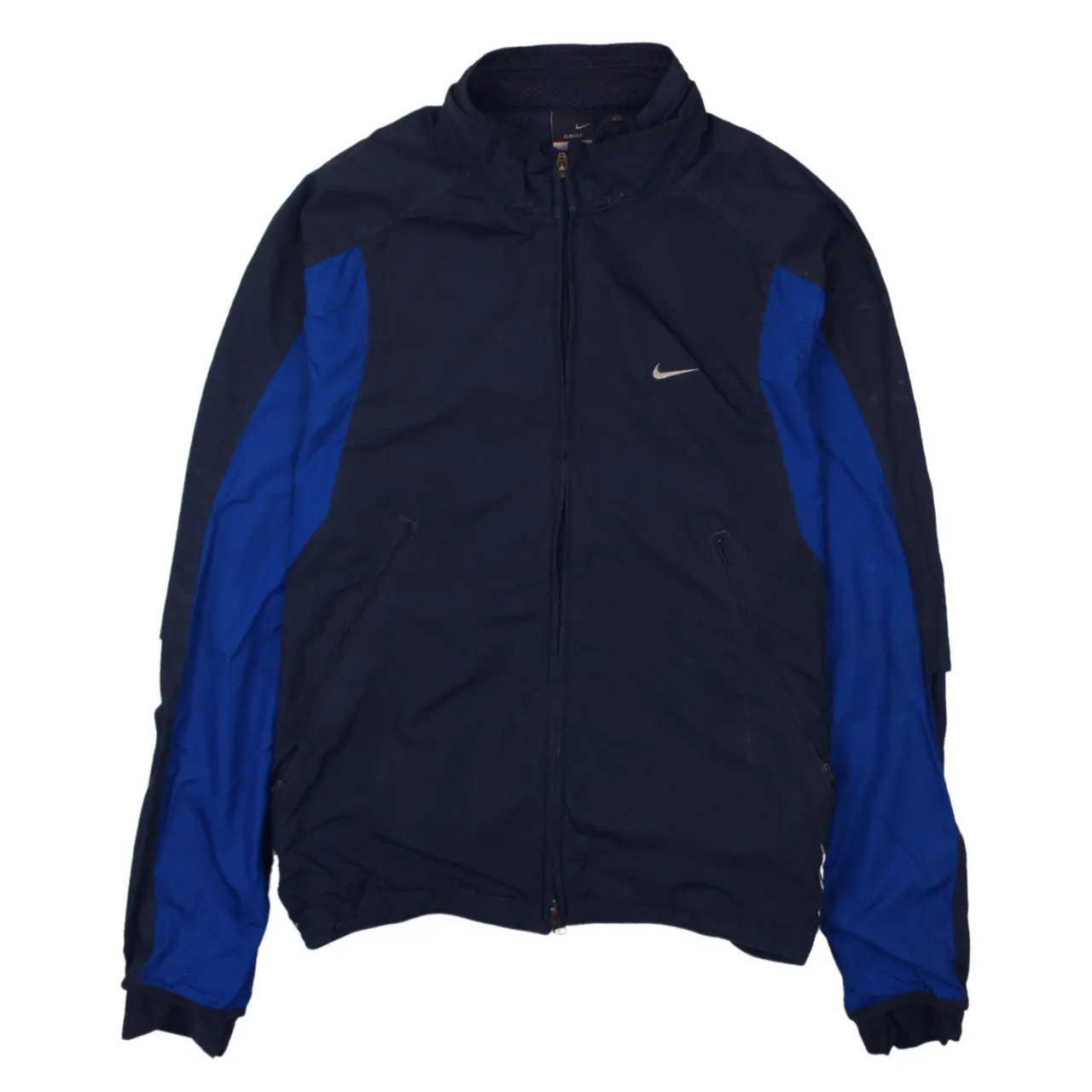 Vintage Nike 90's Women's Large Navy Blue Swoosh Windbreaker Jacket sold by Vintage Club