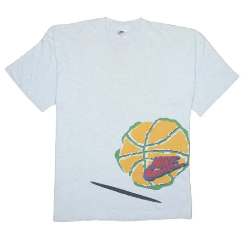 Nike Light Grey T Shirt Men's XLarge Basketball Graphic Printed Just Do It Tee sold by Vintage Club