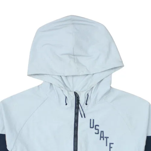 Nike Navy Blue Hooded Jacket Women’s XLarge USATF Printed Logo Zip Windbreaker sold by Vintage Club product image thumbnail 3