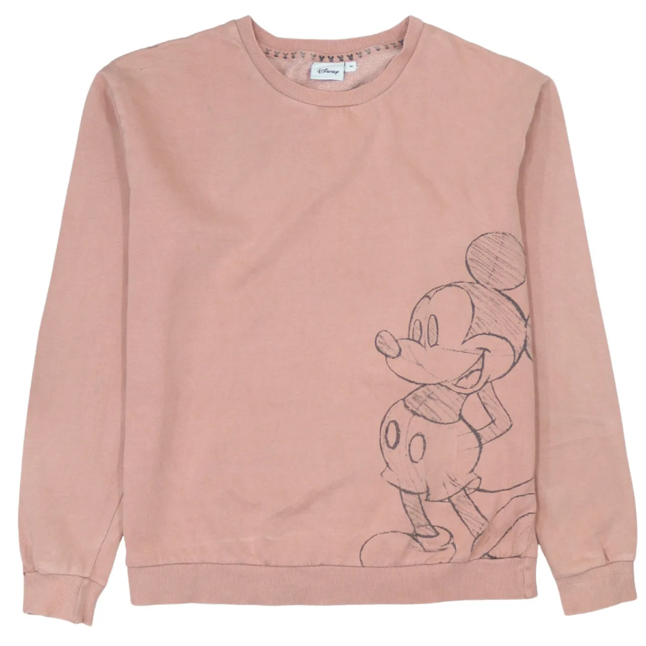 Vintage 90's Disney Mickey Mouse Pink Crew Neck Sweatshirt, Medium sold by Vintage Club