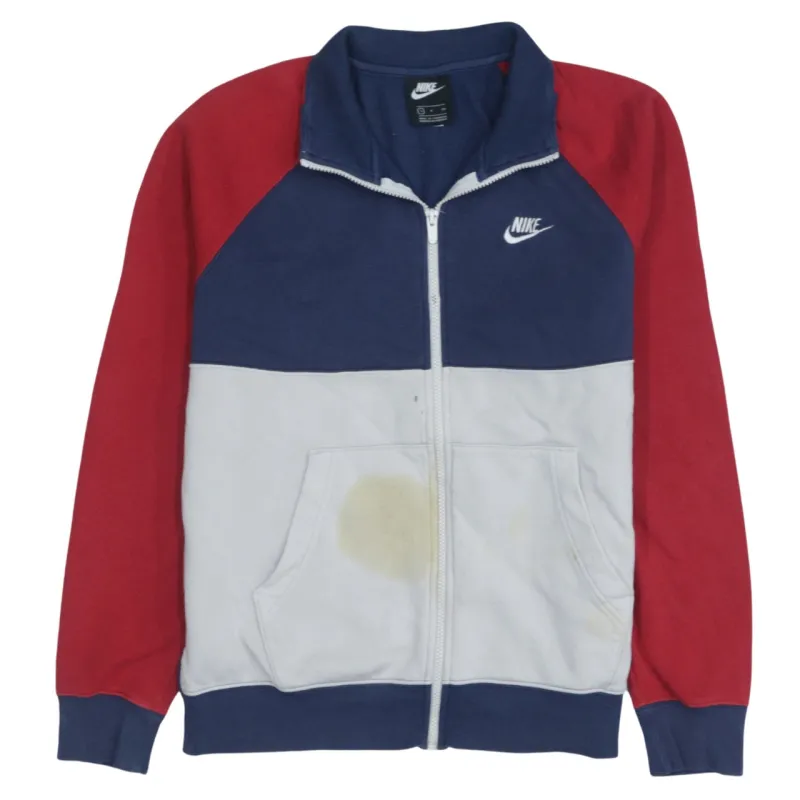 Nike 90s Vintage Swoosh Full Zip Men's Small Navy Blue Cotton Sweatshirt sold by Vintage Club