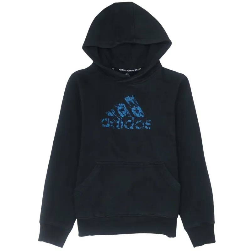 Adidas Vintage 90s Black Spellout Pullover Hoodie XS Rare Cotton sold by Vintage Club