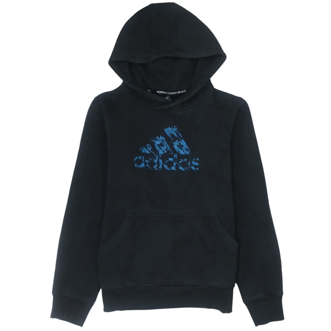 Adidas Vintage 90s Black Spellout Pullover Hoodie XS Rare Cotton sold by Vintage Club