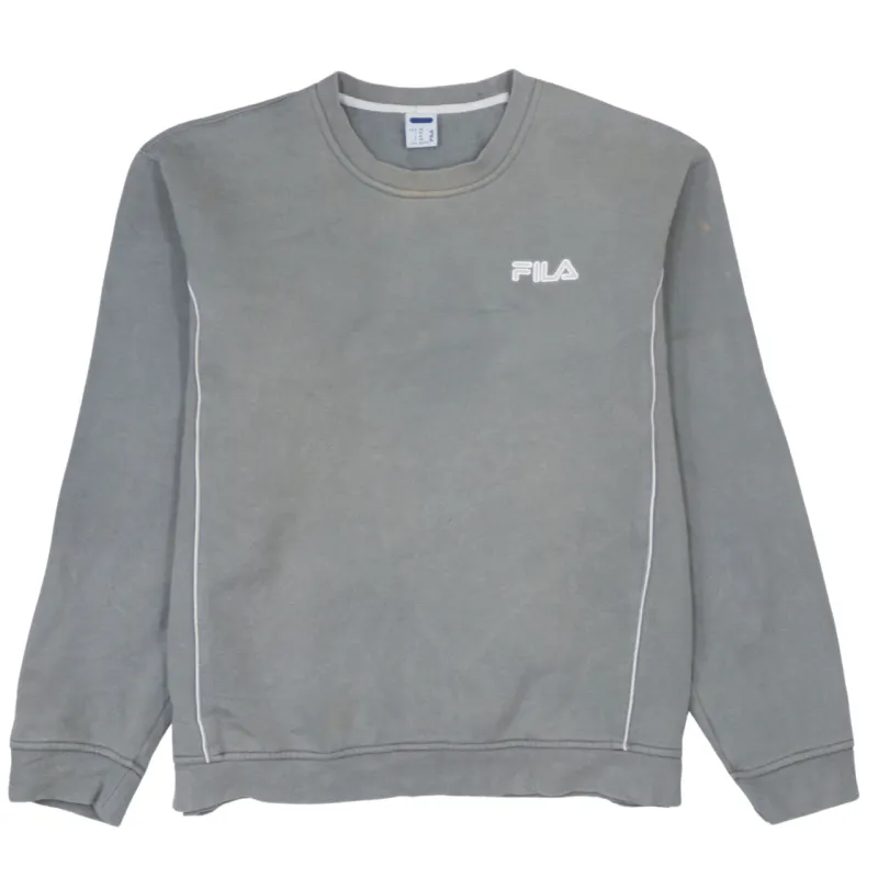 Fila Men's Grey XXL 90's Vintage Crew Neck Lightweight Sweatshirt sold by Vintage Club