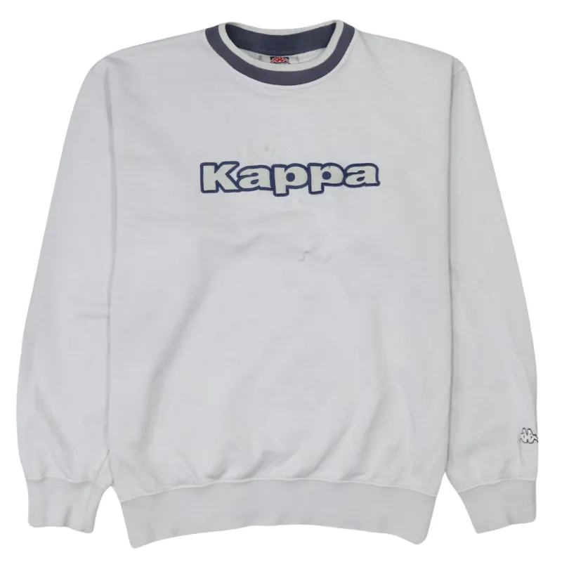 90's Kappa Men's Grey Spellout Crew Neck Cotton Sweatshirt Large sold by Vintage Club