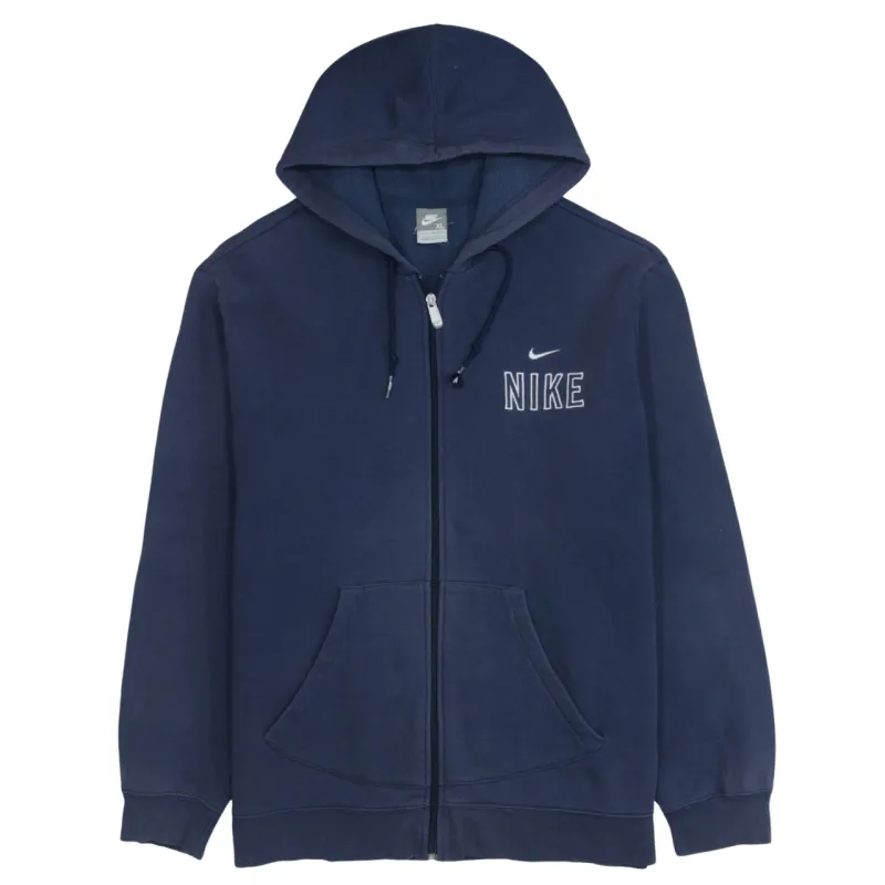 Nike Men's 90s Vintage Swoosh Full Zip Hoodie Navy Blue X-Large sold by Vintage Club