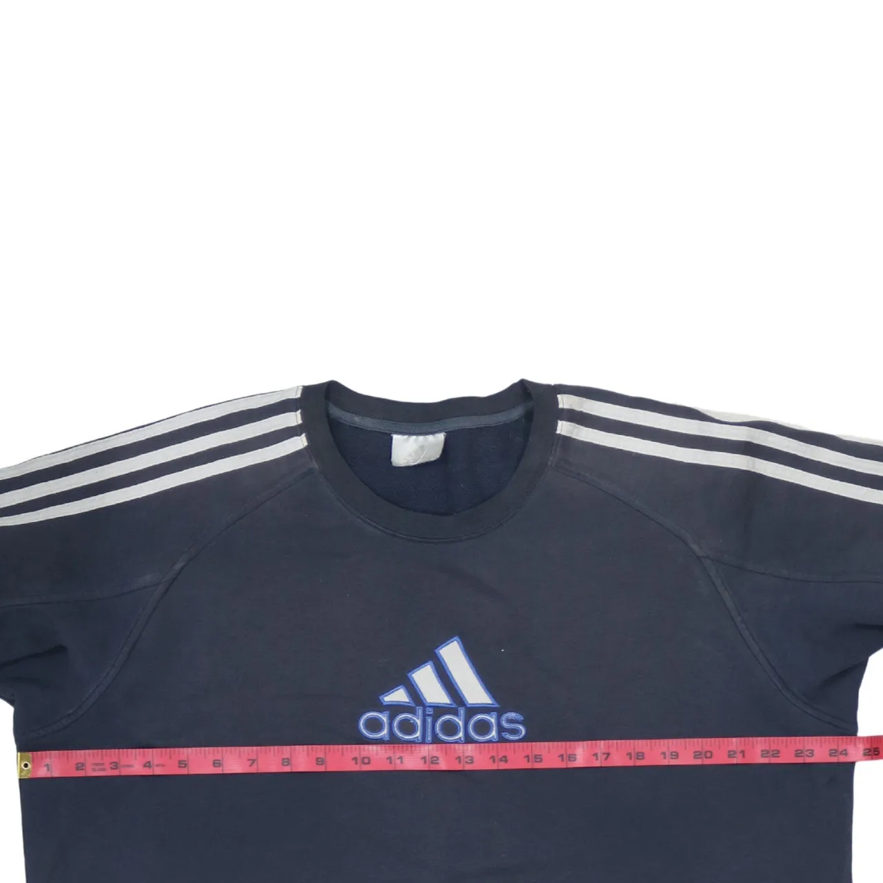Vintage 90's Adidas Large Navy Blue Cotton Spellout Sweatshirt sold by Vintage Club product image thumbnail 5