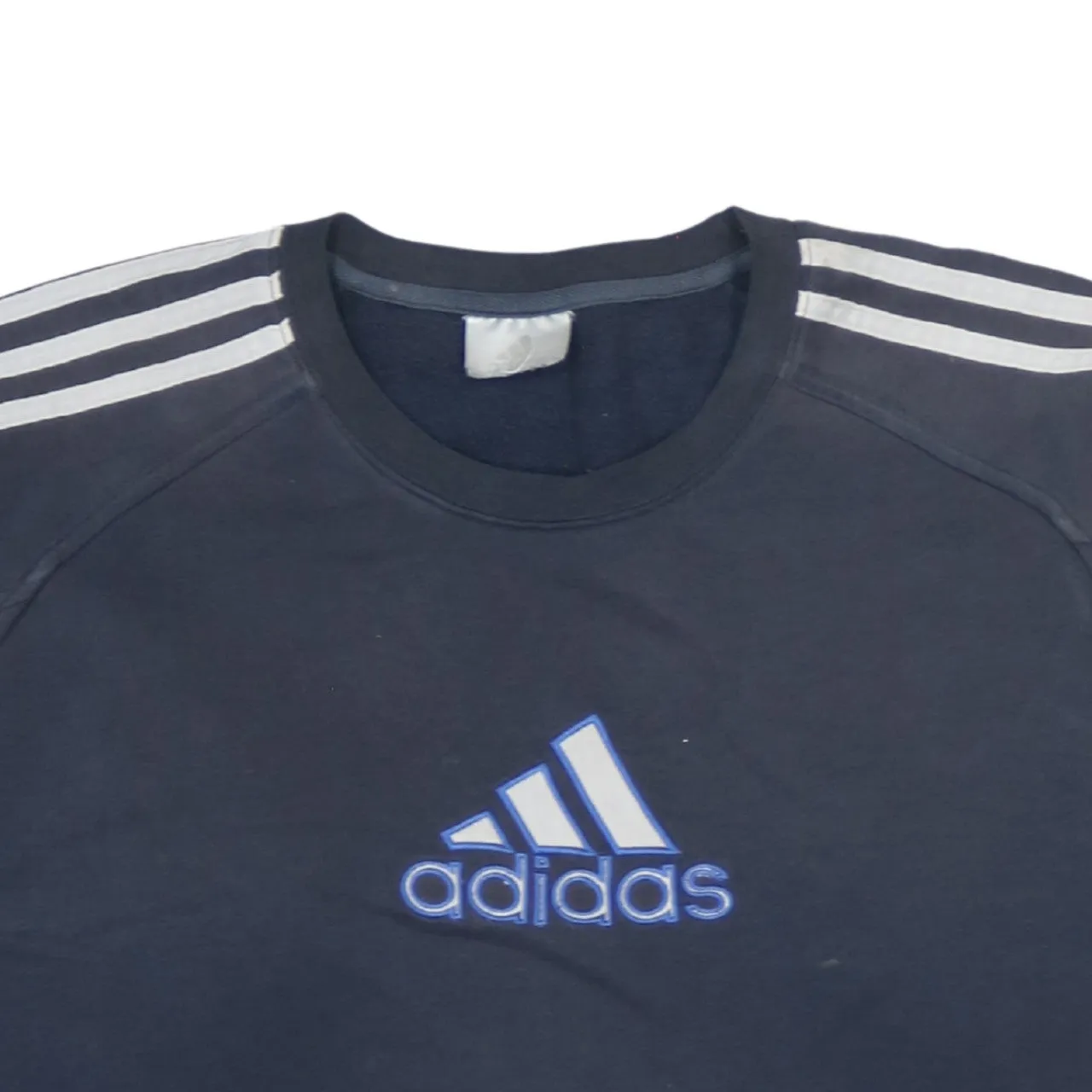 Vintage 90's Adidas Large Navy Blue Cotton Spellout Sweatshirt sold by Vintage Club product image thumbnail 3