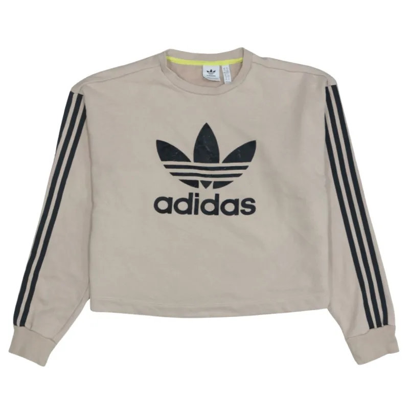 Adidas Women's Vintage Spellout Beige Crewneck Sweatshirt Medium sold by Vintage Club
