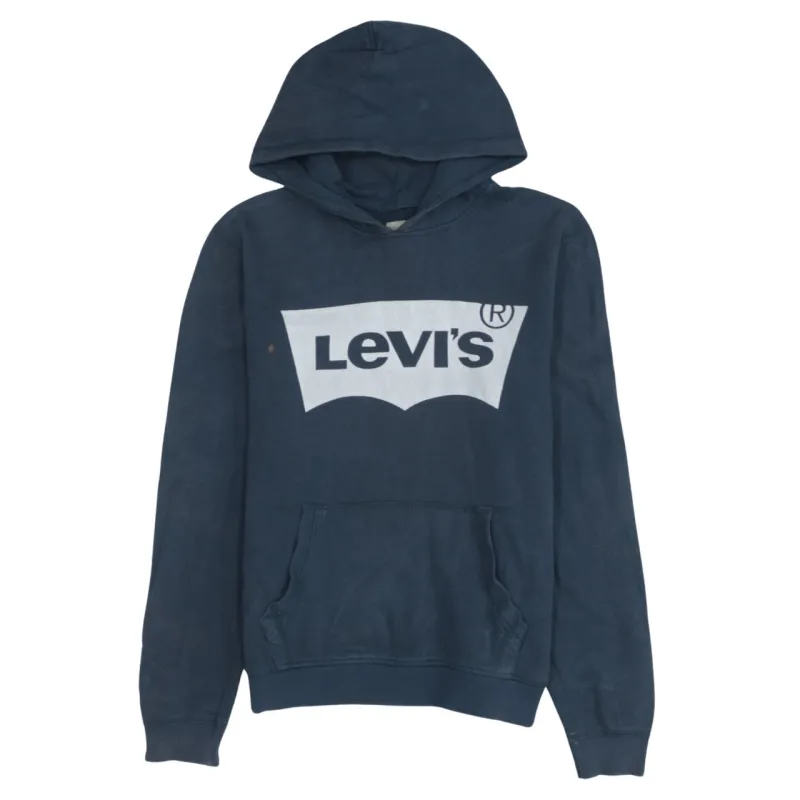 Levi's Vintage 90's Navy Blue Spellout Cotton Hoodie - Size Small sold by Vintage Club