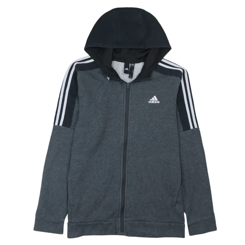 Adidas Men's Vintage 90's Striped Sleeve Black Zip Hoodie Medium sold by Vintage Club