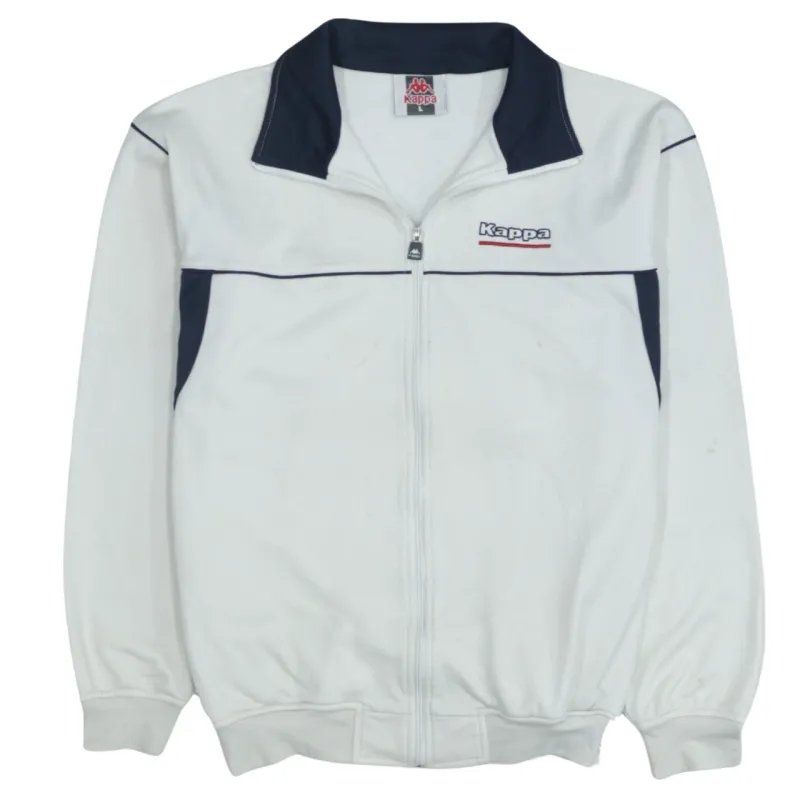 Kappa Men's 90s Vintage White Cotton Zip Sweatshirt Large Retro sold by Vintage Club