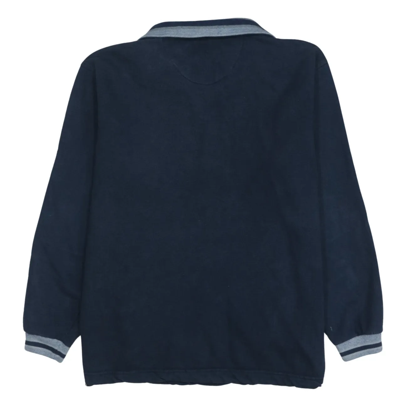 Vintage Champion 90's Navy Blue Spellout Quarter Zip Sweatshirt M sold by Vintage Club product image thumbnail 2