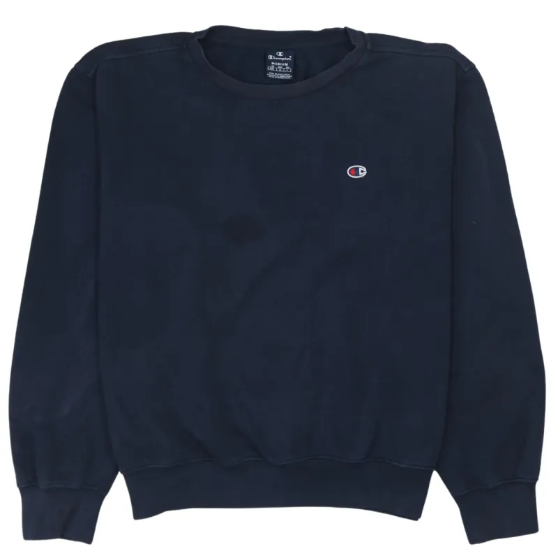 Vintage 90s Champion Men's Medium Cotton Crew Neck Navy Blue Sweatshirt sold by Vintage Club