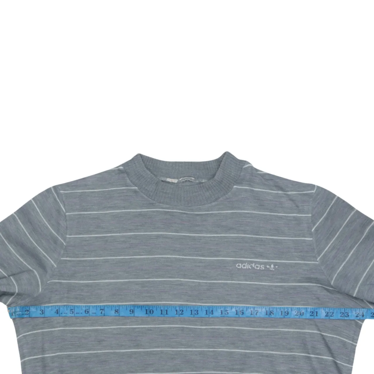 Adidas Vintage 90's Grey Men's Large Cotton Crew Neck Sweatshirt sold by Vintage Club product image thumbnail 5