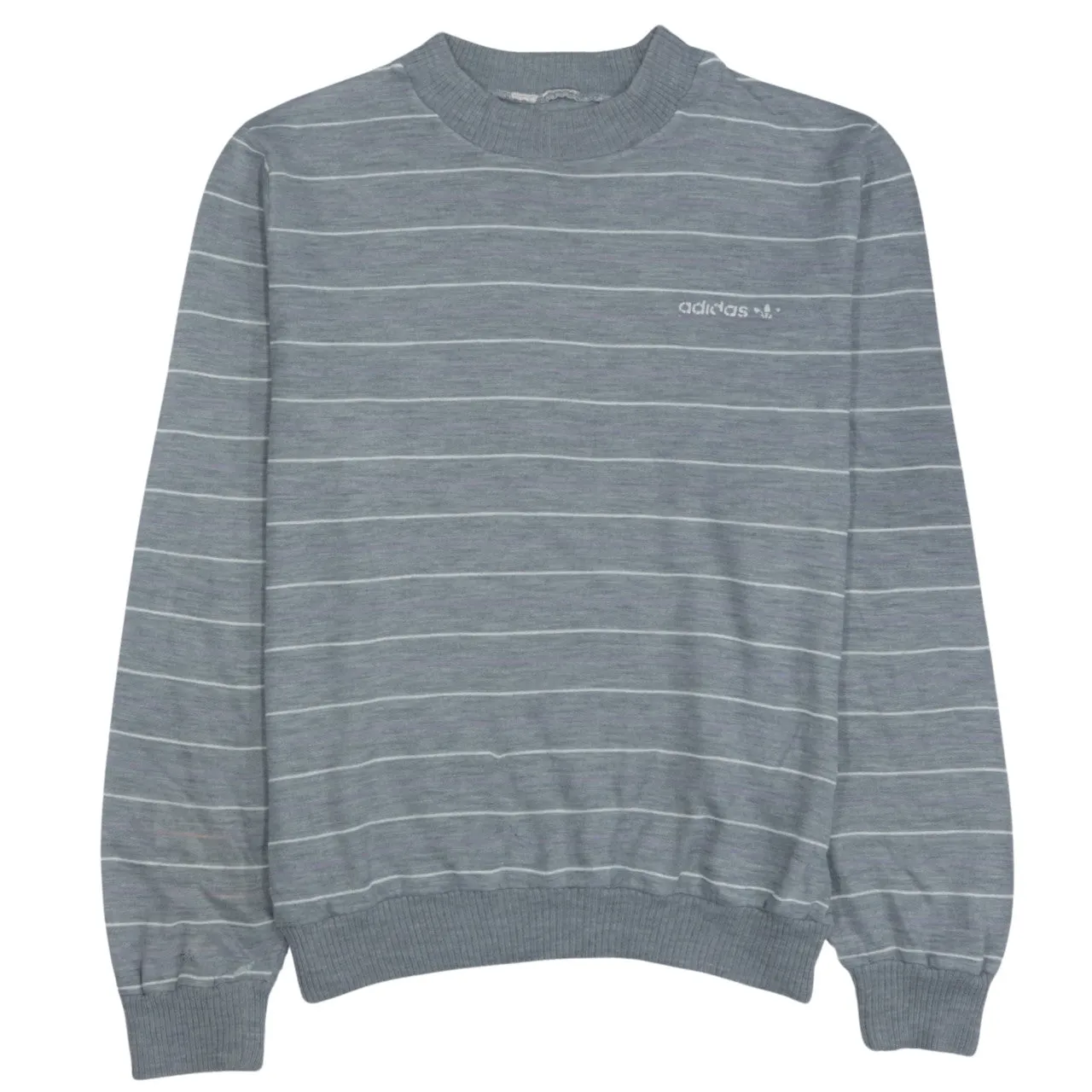 Adidas Vintage 90's Grey Men's Large Cotton Crew Neck Sweatshirt sold by Vintage Club