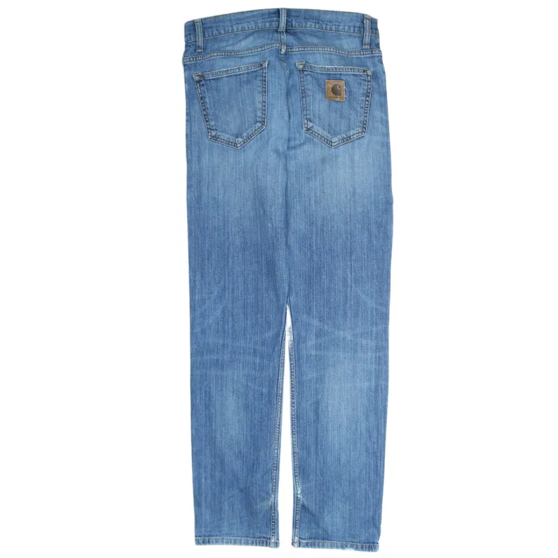 Vintage Carhartt 90's Men's Blue Lightwash Casual Trousers Pants 32 made by Carhartt