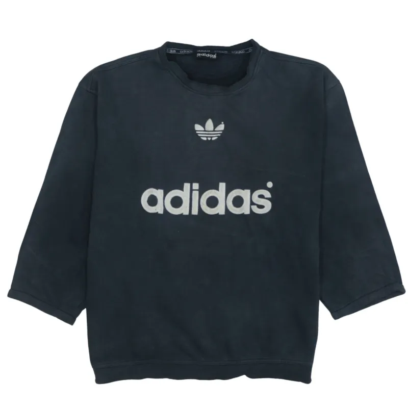 Adidas Men's Vintage 90s Black Spellout Crew Neck Sweatshirt M sold by Vintage Club