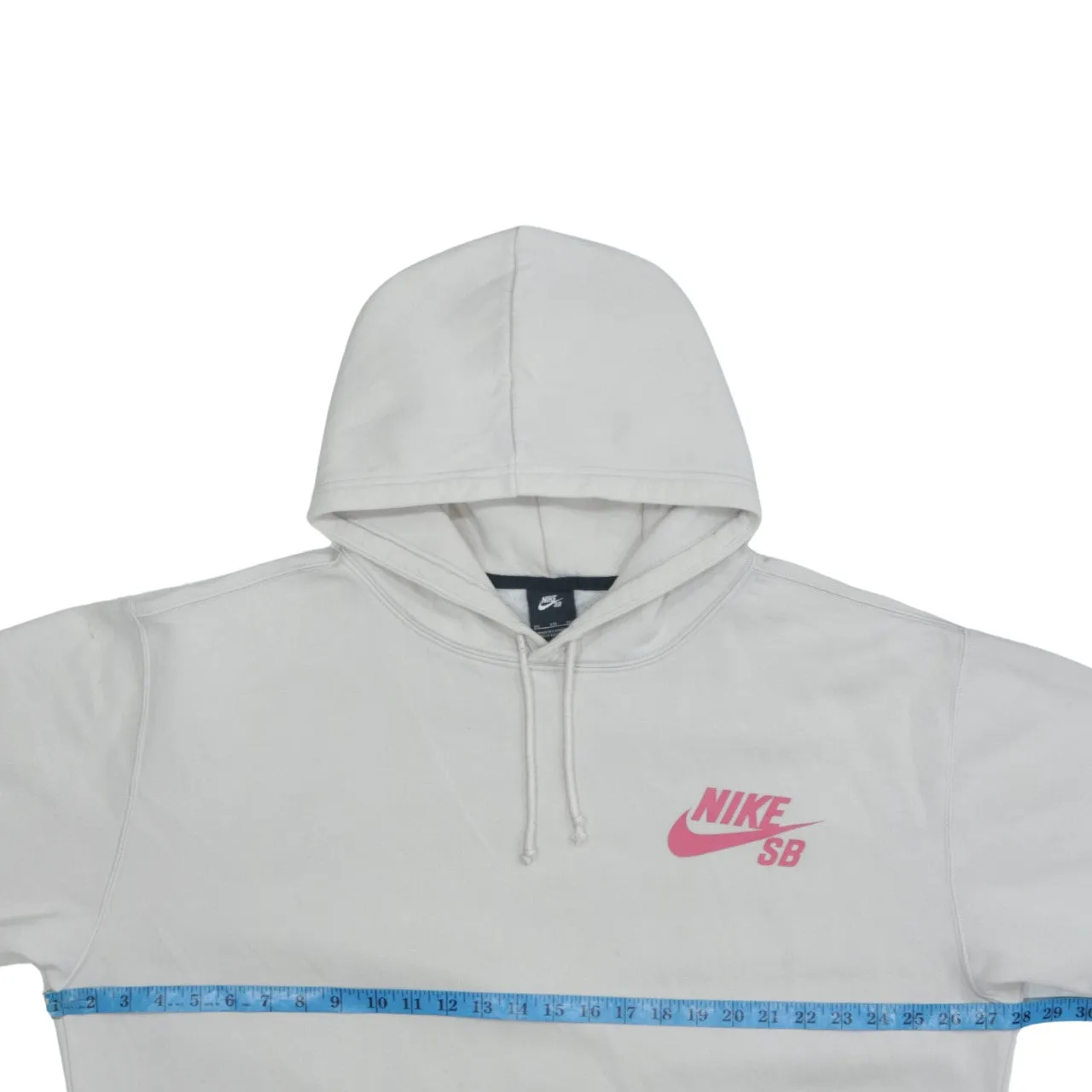 Men's XXL Nike 90's Beige Cream Swoosh Cotton Pullover Hoodie sold by Vintage Club product image thumbnail 5