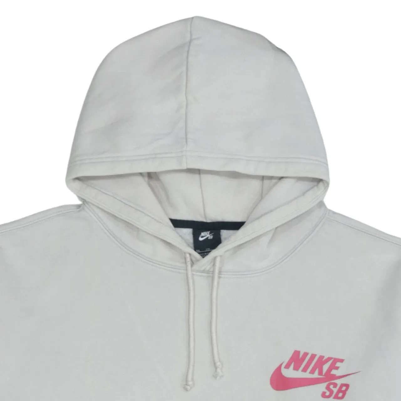 Men's XXL Nike 90's Beige Cream Swoosh Cotton Pullover Hoodie sold by Vintage Club product image thumbnail 3