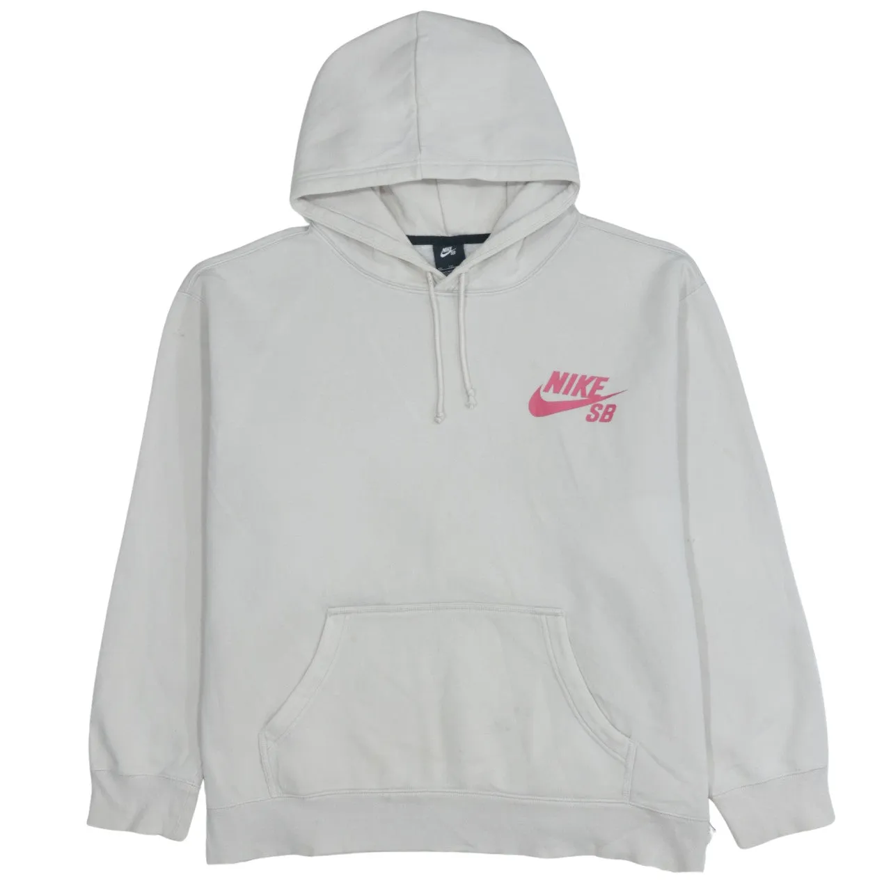 Men's XXL Nike 90's Beige Cream Swoosh Cotton Pullover Hoodie sold by Vintage Club
