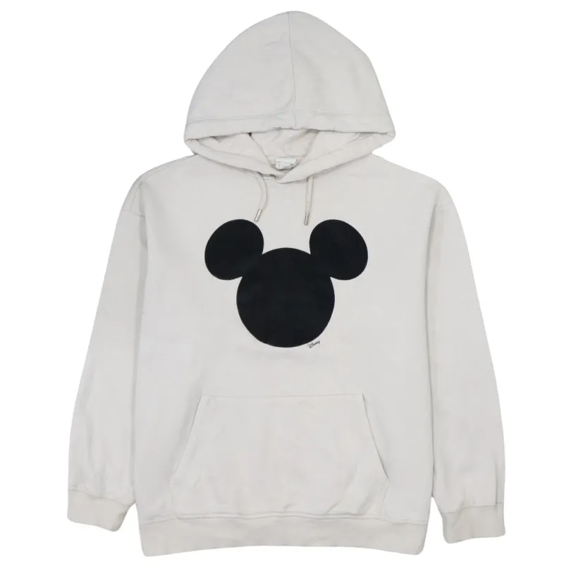 Vintage 90s Disney Mickey Mouse Hoodie Medium Beige Cream Pullover sold by Vintage Club