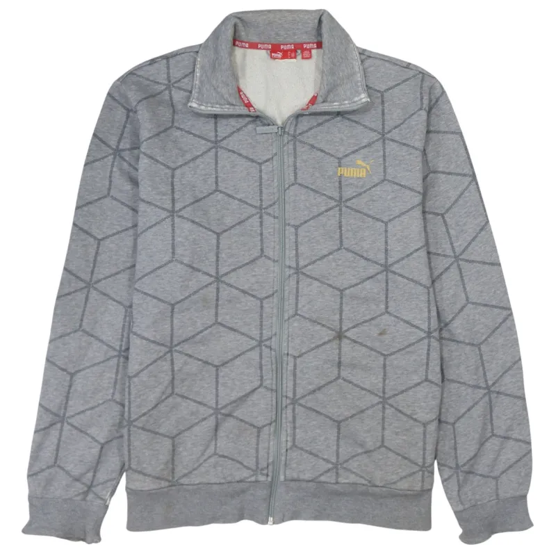 Vintage 90's Puma Men's Large Gray Zip-Up Cotton Sweatshirt sold by Vintage Club