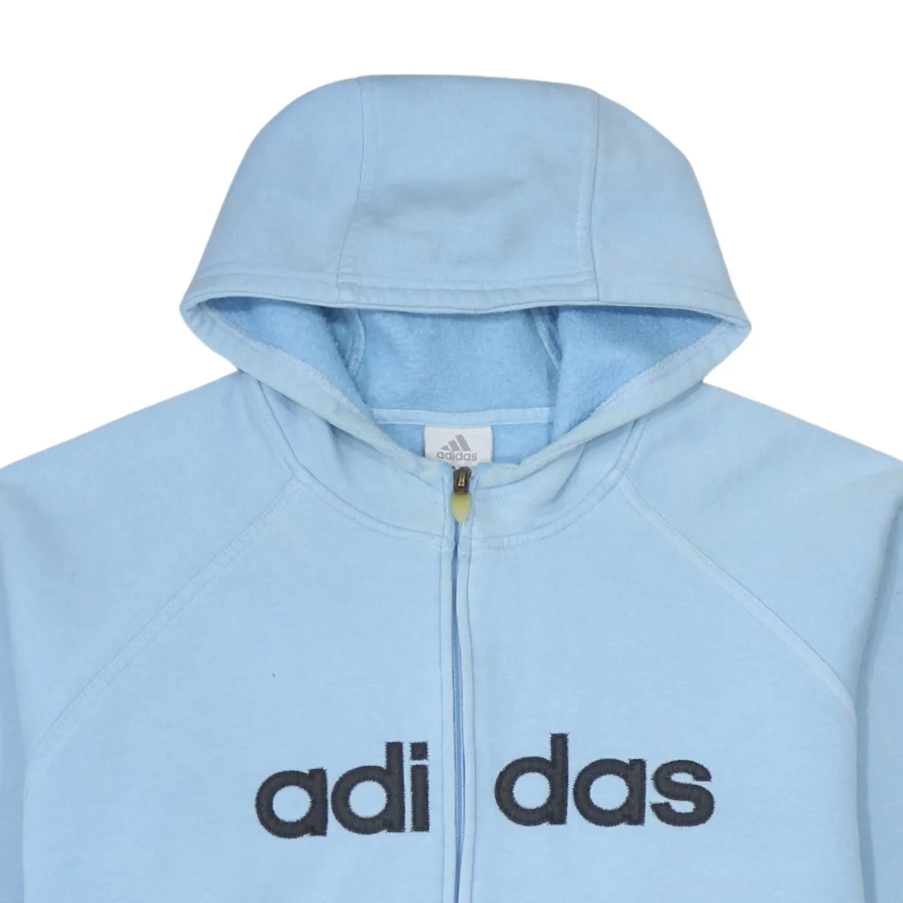 Adidas Men's Vintage 90's Blue Spellout Full Zip Hoodie, Large Cotton sold by Vintage Club product image thumbnail 3