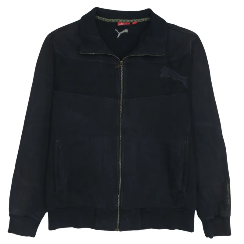 Puma 90s Vintage Lightweight Full Zip Sweatshirt Men Large Black made by Puma