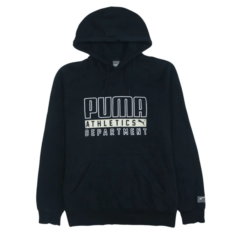 Vintage Puma 90's Black Spellout Pullover Hoodie Men's Medium Cotton sold by Vintage Club