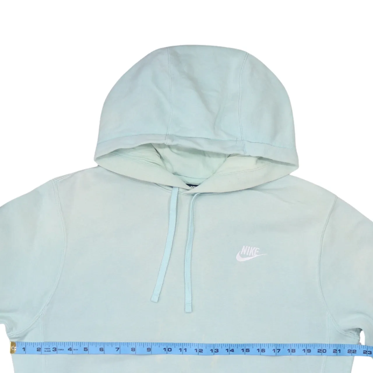 Vintage 90's Nike Swoosh Men's Blue Cotton Hoodie Pullover Small sold by Vintage Club product image thumbnail 5