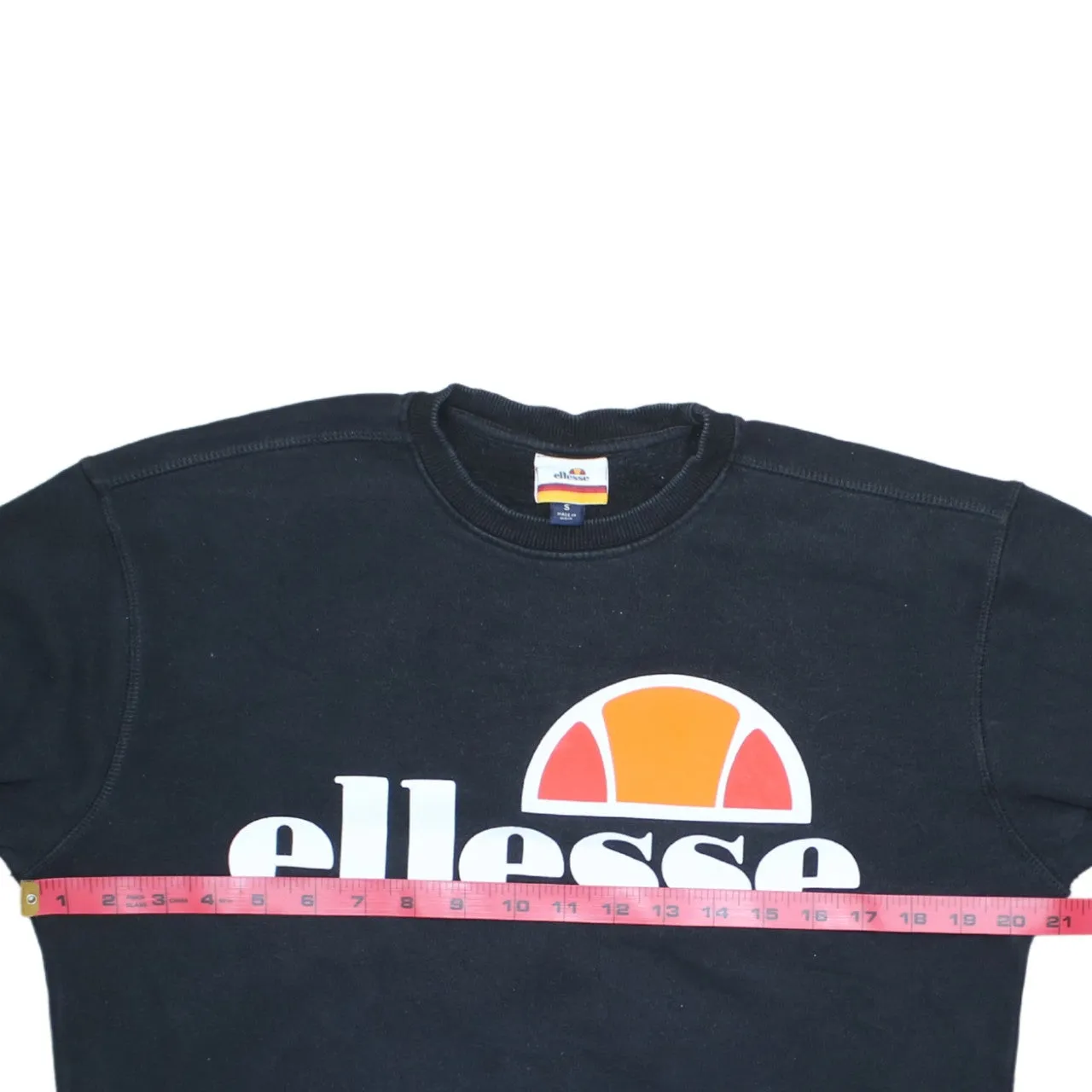Vintage Ellesse 90s Spellout Crew Neck Sweatshirt, Small Black Cotton sold by Vintage Club product image thumbnail 5