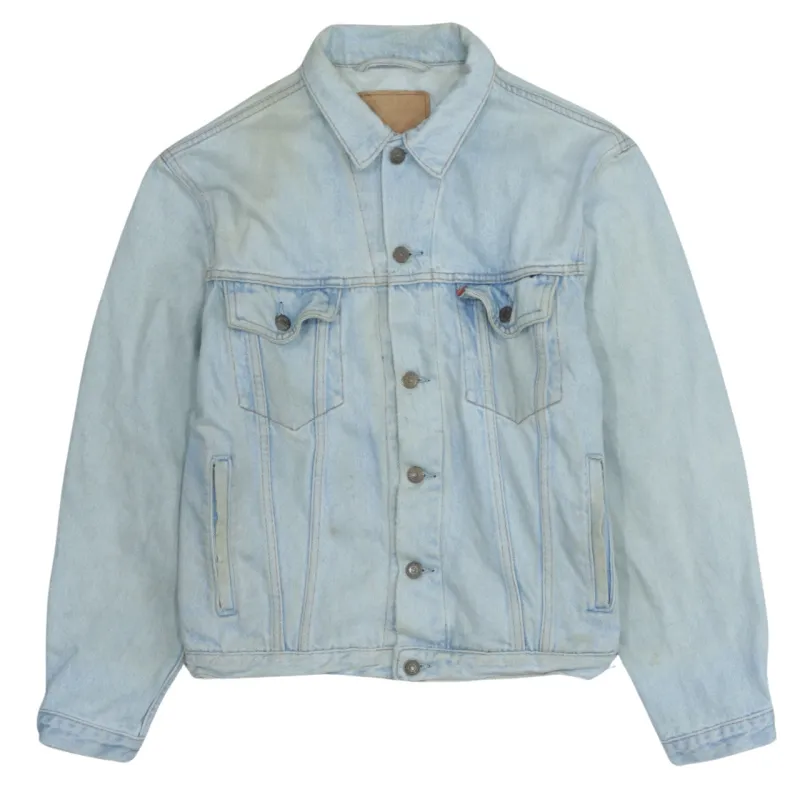 Levi's Men's 90s Vintage Medium Blue Denim Button-Up Jacket Cotton sold by Vintage Club