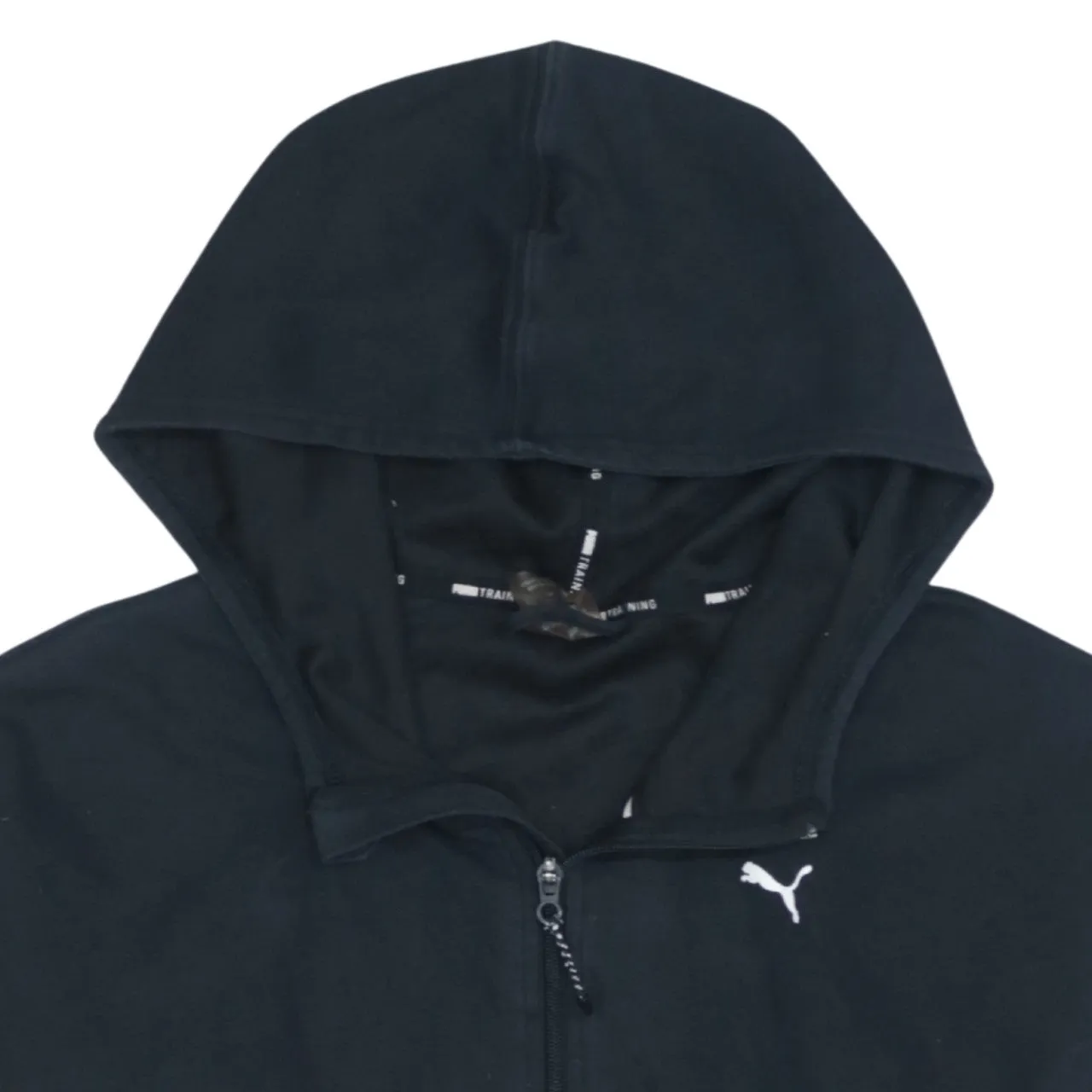 Puma Women's '90s Black Full Zip Lightweight Hoodie Medium Cotton sold by Vintage Club product image thumbnail 3