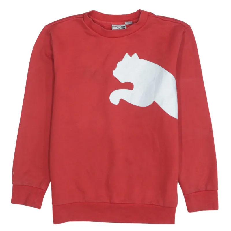 Puma Vintage 90s Red Women’s Large Lightweight Crew Neck Sweatshirt made by Puma